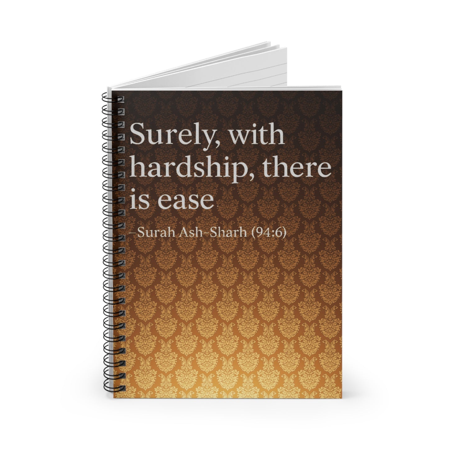 Islamic Spiral Notebook - Inspirational Surah Design, Perfect for Journaling, Gift for Students, Eid, Ramadan, or Daily Use