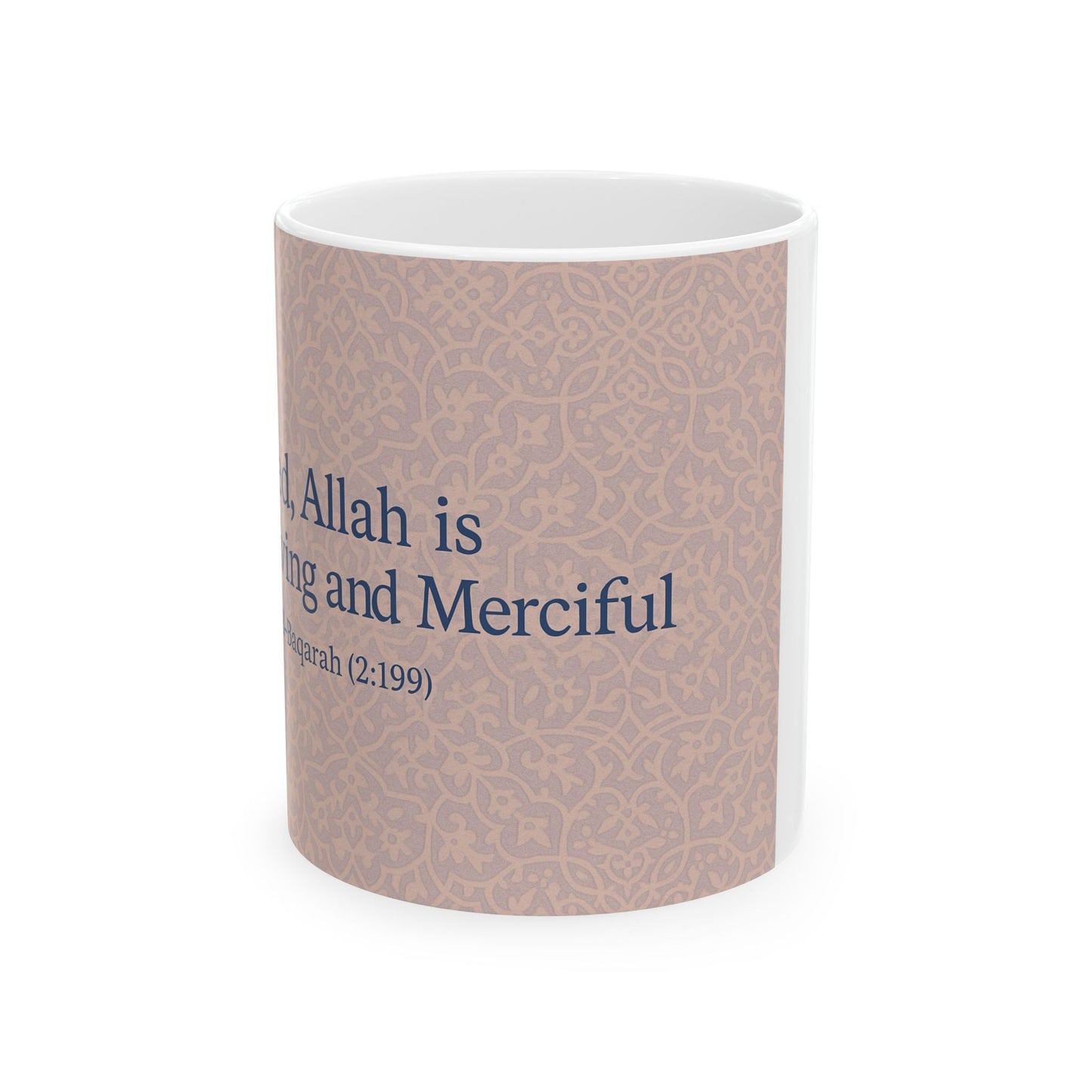 Islamic Blue Ceramic Mug, Inspirational Gift, Coffee Cup, Ramadan Decor, Faith-Based Mug, Motivational Drinkware