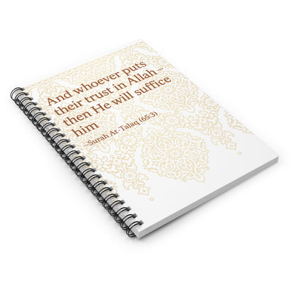 Inspirational Spiral Notebook, Islamic Quotes, Ruled Journal, Gift for Students, Eid Mubarak, Daily Planner