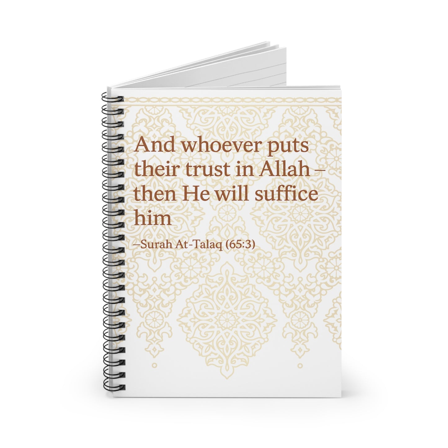 Inspirational Spiral Notebook, Islamic Quotes, Ruled Journal, Gift for Students, Eid Mubarak, Daily Planner