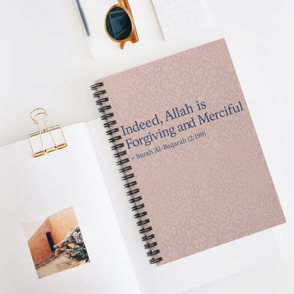 Inspirational Spiral Notebook - Surah At-Talaq Design, Journal, Gift for Students, Islamic Notebook