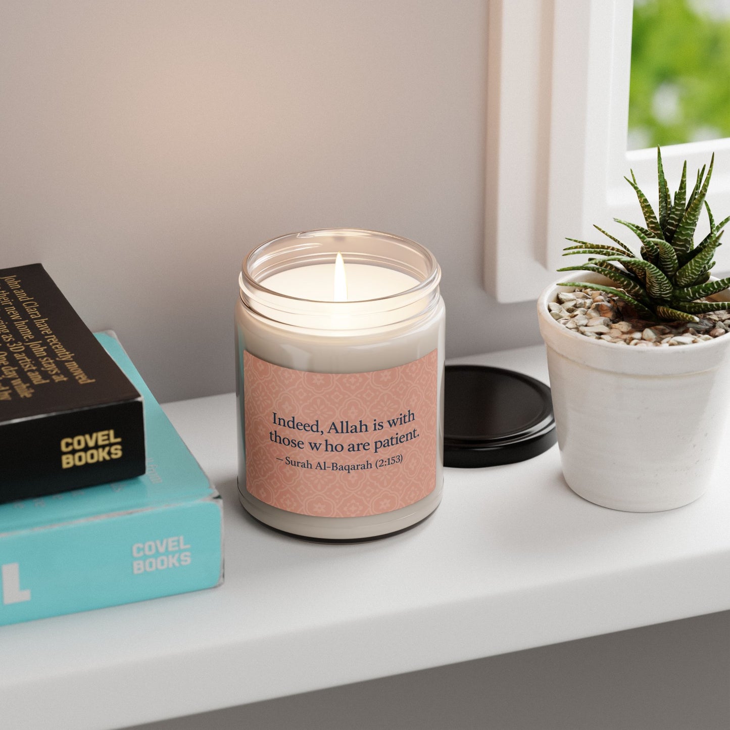 Relaxing Scented Candle | 9oz Soy Candle with Motivational Quote | Aromatherapy Gift for Home Decor, Self-Care, Meditation, Relaxation