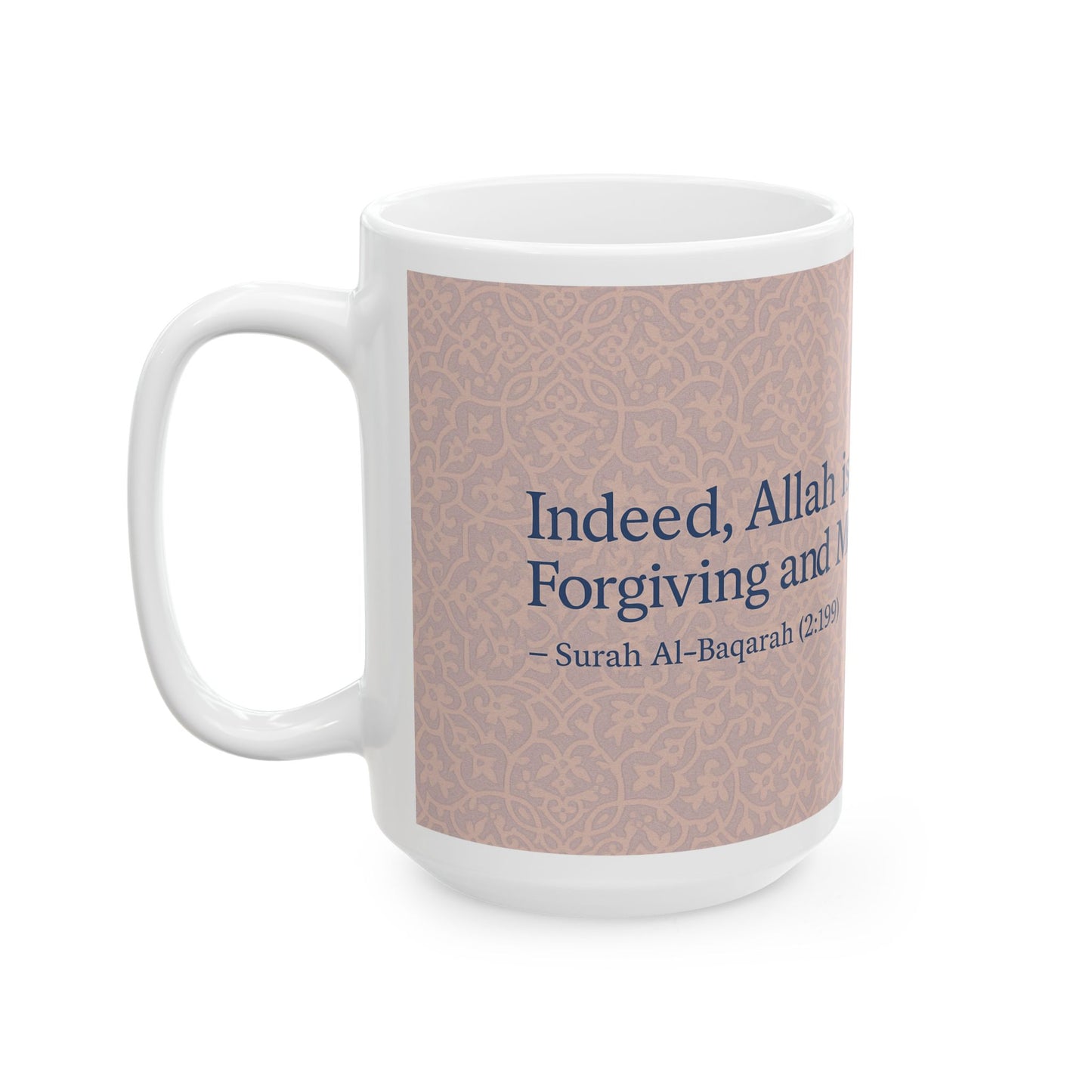 Islamic Blue Ceramic Mug, Inspirational Gift, Coffee Cup, Ramadan Decor, Faith-Based Mug, Motivational Drinkware